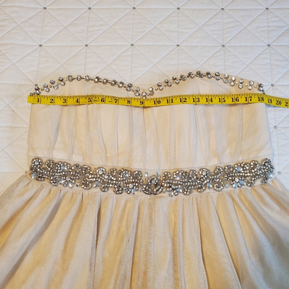 NWOT! Torrid Special Event Bejeweled Mesh Strapless Dress! Size 16. - Picture 7 of 11